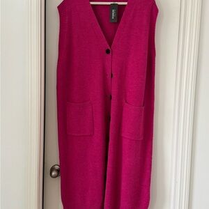 Kate HEWKO Pink Sleeveless Cardigan